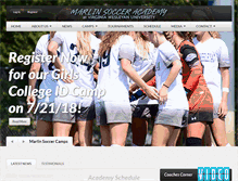 Tablet Screenshot of marlin-soccer-academy.com